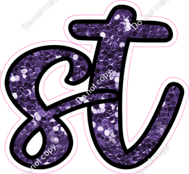 CUL 23.5" Individuals - Purple Sparkle ST