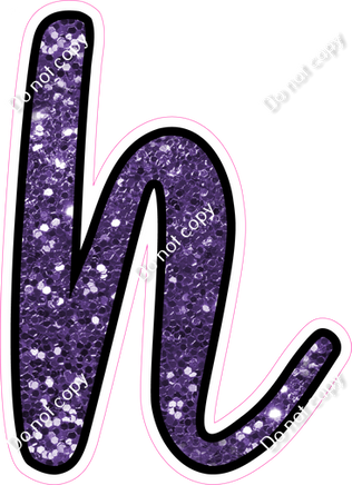 CUL 23.5" Individuals - Purple Sparkle h