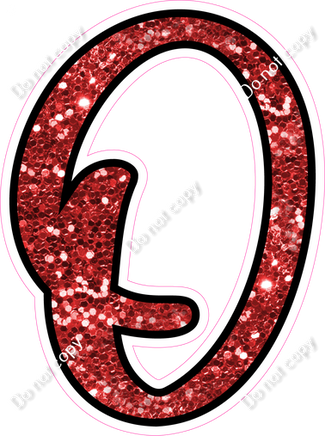 CUL 23.5" Individuals - Red Sparkle O