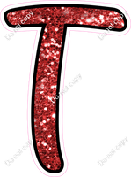 CUL 23.5" Individuals - Red Sparkle T