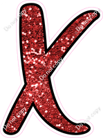 CUL 23.5" Individuals - Red Sparkle X