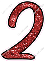 CUL 23.5" Individuals - Red Sparkle 2