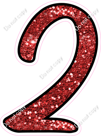 CUL 23.5" Individuals - Red Sparkle 2