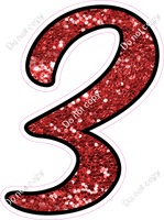 CUL 23.5" Individuals - Red Sparkle 3