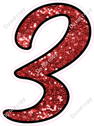 CUL 23.5" Individuals - Red Sparkle 3