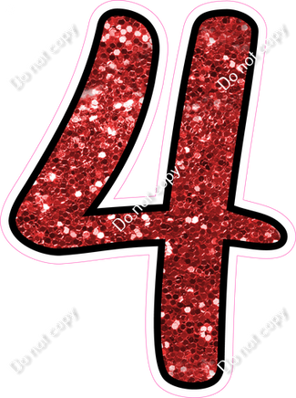 CUL 23.5" Individuals - Red Sparkle 4