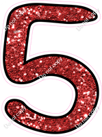 CUL 23.5" Individuals - Red Sparkle 5