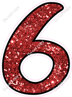 CUL 23.5" Individuals - Red Sparkle 6