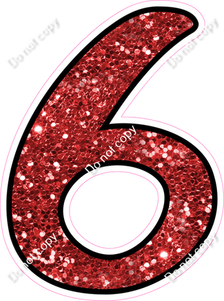 CUL 23.5" Individuals - Red Sparkle 6