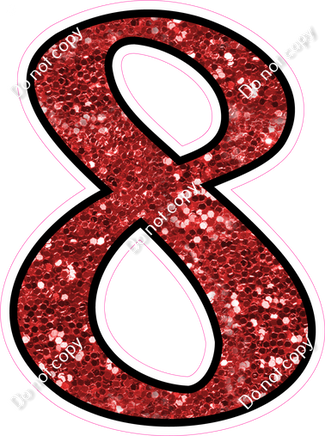 CUL 23.5" Individuals - Red Sparkle 8