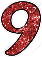 CUL 23.5" Individuals - Red Sparkle 9