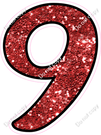 CUL 23.5" Individuals - Red Sparkle 9