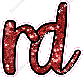 CUL 23.5" Individuals - Red Sparkle RD