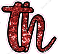 CUL 23.5" Individuals - Red Sparkle TH