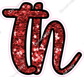 CUL 23.5" Individuals - Red Sparkle TH