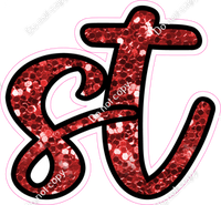 CUL 23.5" Individuals - Red Sparkle ST