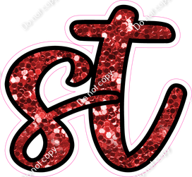 CUL 23.5" Individuals - Red Sparkle ST