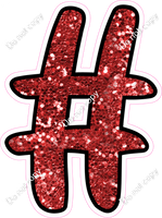 CUL 23.5" Individuals - Red Sparkle #