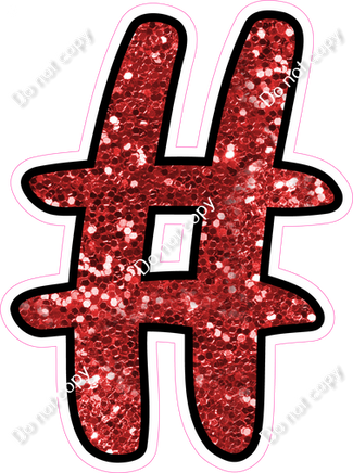 CUL 23.5" Individuals - Red Sparkle #