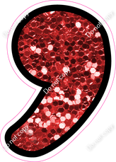 CUL 23.5" Individuals - Red Sparkle Apostrophe