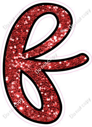 CUL 23.5" Individuals - Red Sparkle f