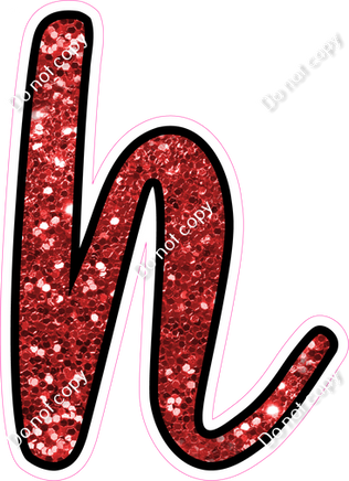 CUL 23.5" Individuals - Red Sparkle h