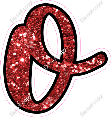 CUL 23.5" Individuals - Red Sparkle o