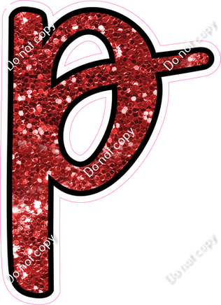 CUL 23.5" Individuals - Red Sparkle p