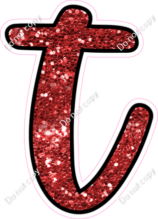 CUL 23.5" Individuals - Red Sparkle t