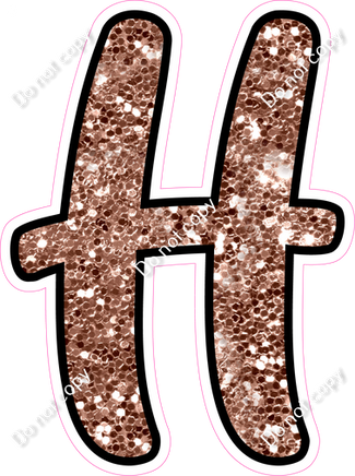 CUL 23.5" Individuals - Rose Gold Sparkle H