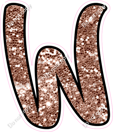 CUL 23.5" Individuals - Rose Gold Sparkle W