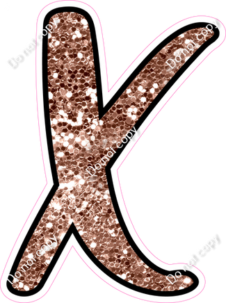 CUL 23.5" Individuals - Rose Gold Sparkle X