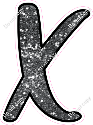 CUL 23.5" Individuals - Silver Sparkle X