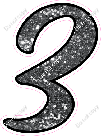 CUL 23.5" Individuals - Silver Sparkle 3