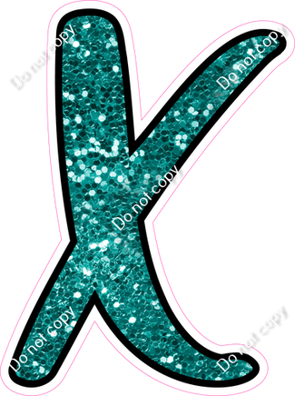 CUL 23.5" Individuals - Teal Sparkle X