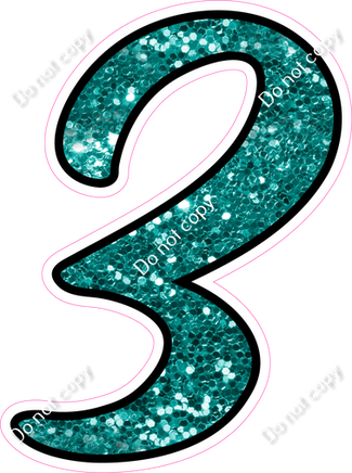 CUL 23.5" Individuals - Teal Sparkle 3