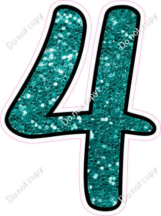 CUL 23.5" Individuals - Teal Sparkle 4