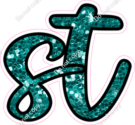 CUL 23.5" Individuals - Teal Sparkle ST