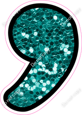 CUL 23.5" Individuals - Teal Sparkle Apostrophe