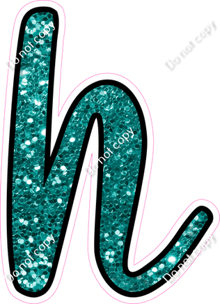 CUL 23.5" Individuals - Teal Sparkle h