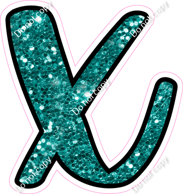 CUL 23.5" Individuals - Teal Sparkle x