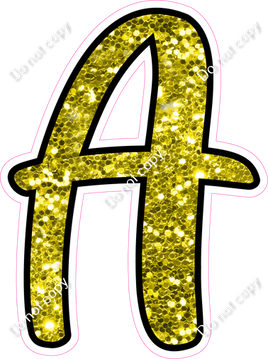 CUL 23.5" Individuals - Yellow Sparkle A