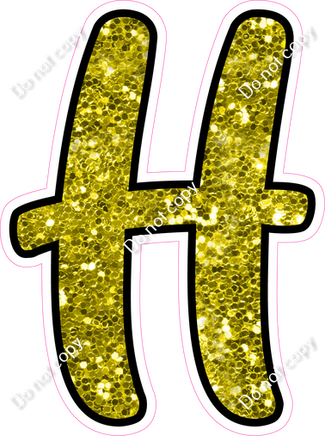 CUL 23.5" Individuals - Yellow Sparkle H