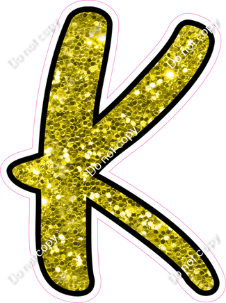 CUL 23.5" Individuals - Yellow Sparkle K