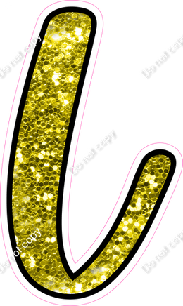 CUL 23.5" Individuals - Yellow Sparkle L