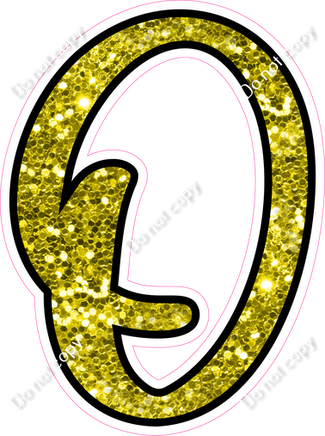 CUL 23.5" Individuals - Yellow Sparkle O