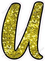 CUL 23.5" Individuals - Yellow Sparkle U