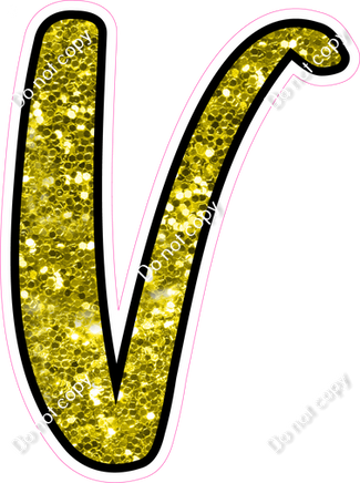 CUL 23.5" Individuals - Yellow Sparkle V