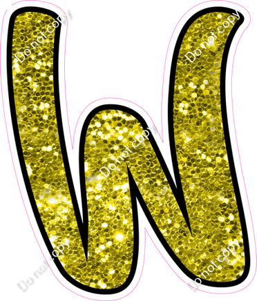 CUL 23.5" Individuals - Yellow Sparkle W