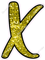 CUL 23.5" Individuals - Yellow Sparkle X